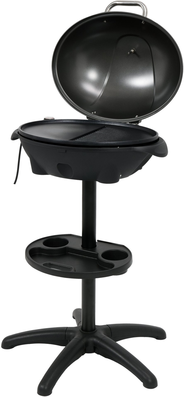Elektromos álló grill 1/2 bordázott lappal, 2,4 kW | LUND 67420