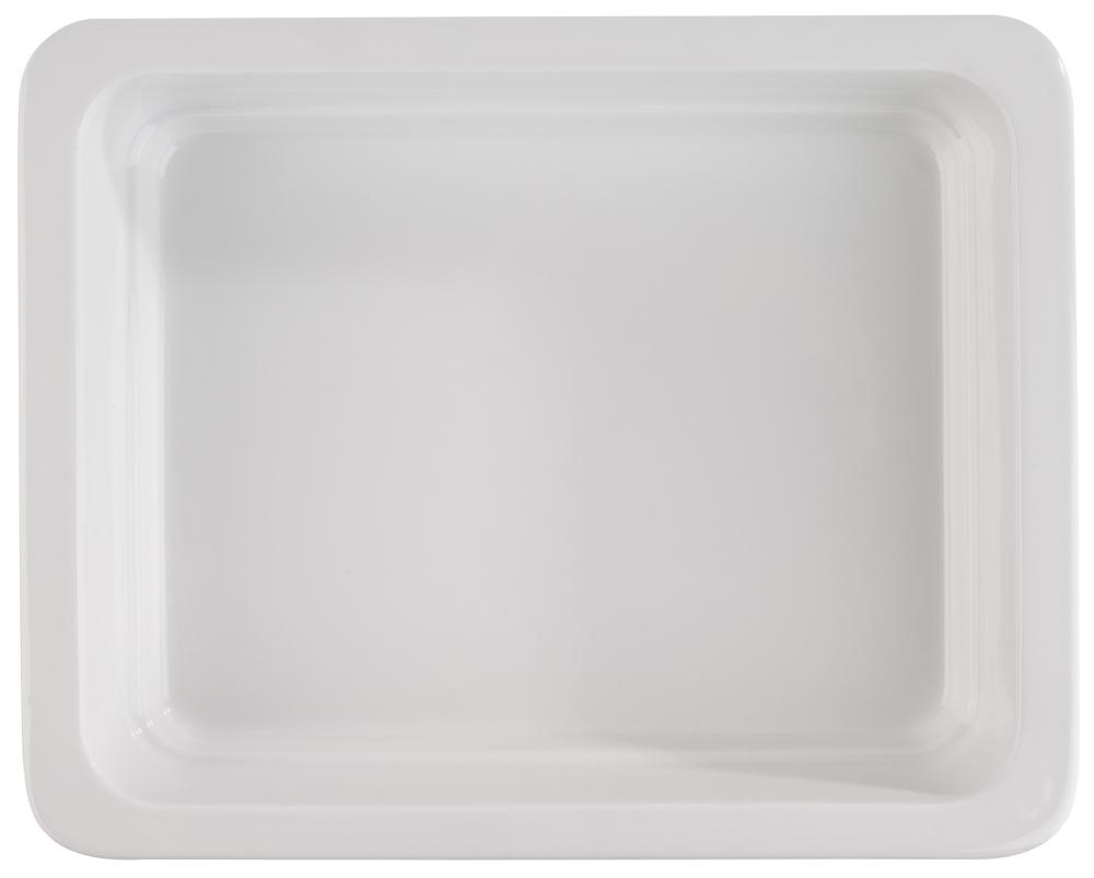 Porcelán GN 1/2 tárolóedény, 6.5 cm, fehér | APS 82200