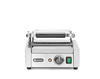 Kontaktgrill egyszeres, sima-bordázott, sütőlap 22x23 cm, 1,8 kW, 230 V | HENDI 263600