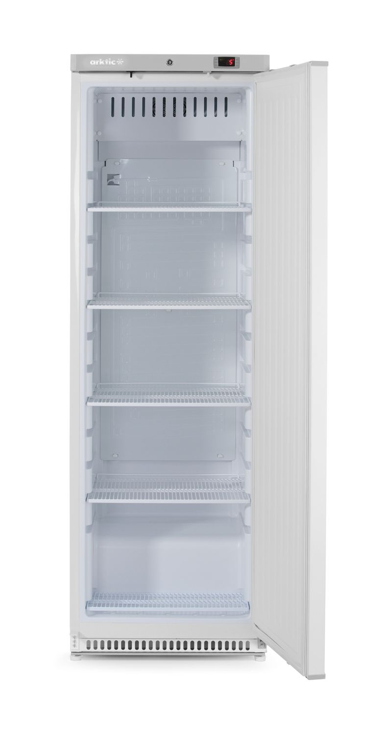 Hűtőszekrény, festett, Budget Line, 400 l, műanyag belső térrel, 1 ajtó, 0–8°C | HENDI 236024