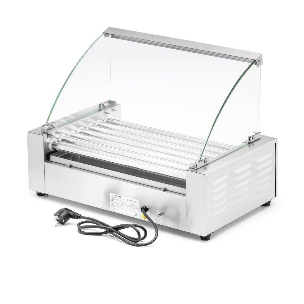 Rolos virslisütő üveg védőburkolattal, 7 görgő, 1.05 kW, 230 V | FORGAST FG09600