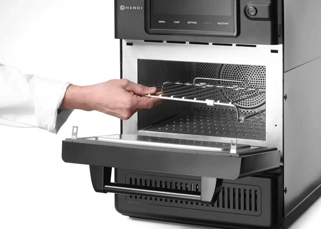 Konvekciós-mikrohullámú sütő CombiTurbo, 18 L, fekete, 230V/3000 W | HENDI 281277
