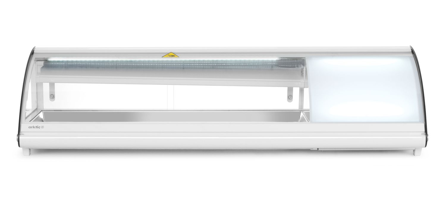 Sushi hűtővitrin, 63 l, LED, 3-7°C, 130,7x45x33 cm | HENDI 233757
