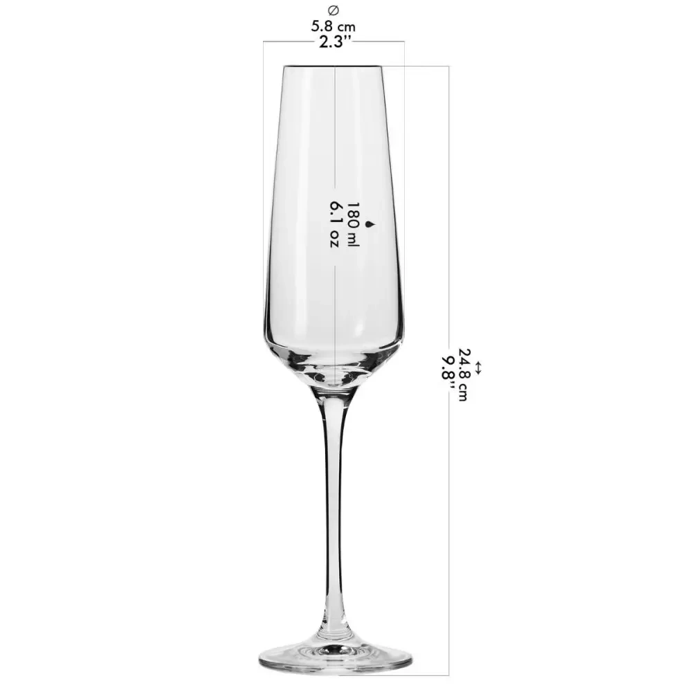 Pezsgőspoharak, Avant-Garde, 200 ml - 6 darabos készlet | KROSNO F579917018043570
