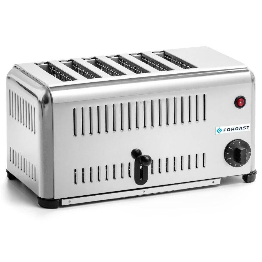 Kenyérpirító 6 rozsdamentes acélból, 6 adag, 3,24 kW | FORGAST FG09806