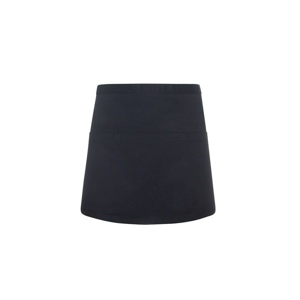 Kötény Basic 60 x 35 cm, zsebekkel fekete | KARLOWSKY BVS 3-1-Stck