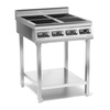 Indukciós tűzhely 4 főzőlappal, állvánnyal, 4x3,5 kW, 400 V | FORGAST FG09037
