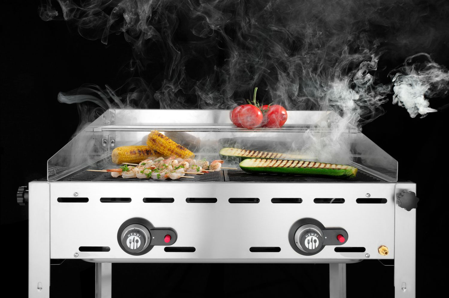 Gázgrill Green Fire Profi Line 2 égős, 11.6 kW | HENDI 149621