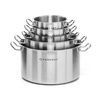 Közepes rozsdamentes acél fazék fedővel, 12 l, 30 cm átmérő | FORGAST FG02012