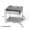Rozsdamentes munkasztal fiókkal 80x60x85 cm | FORGAST