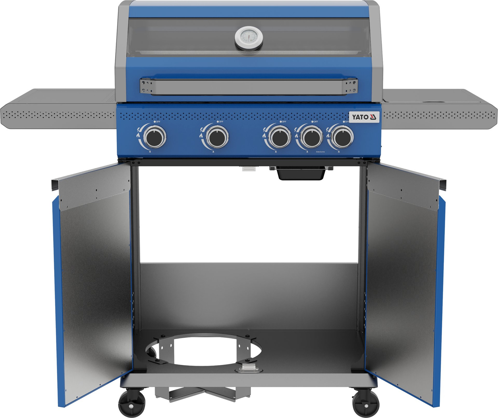 Grillgáz ITAMI 4+1, 14,2 KW, kék | YATO YG-20033