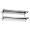Rozsdamentes acél dupla fali polc 120x30x55 cm | FORGAST FG15002