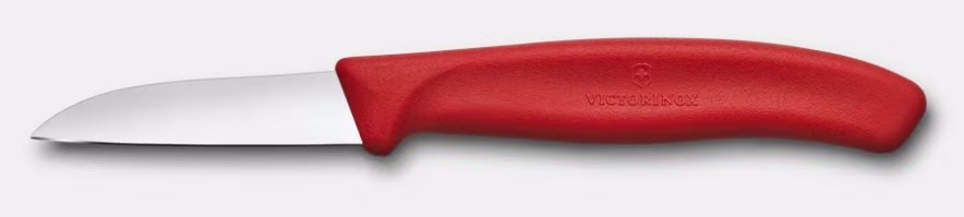Zöldség- és gyümölcskés Swiss Classic, sima élű penge 6 cm, piros | VICTORINOX 6.7301