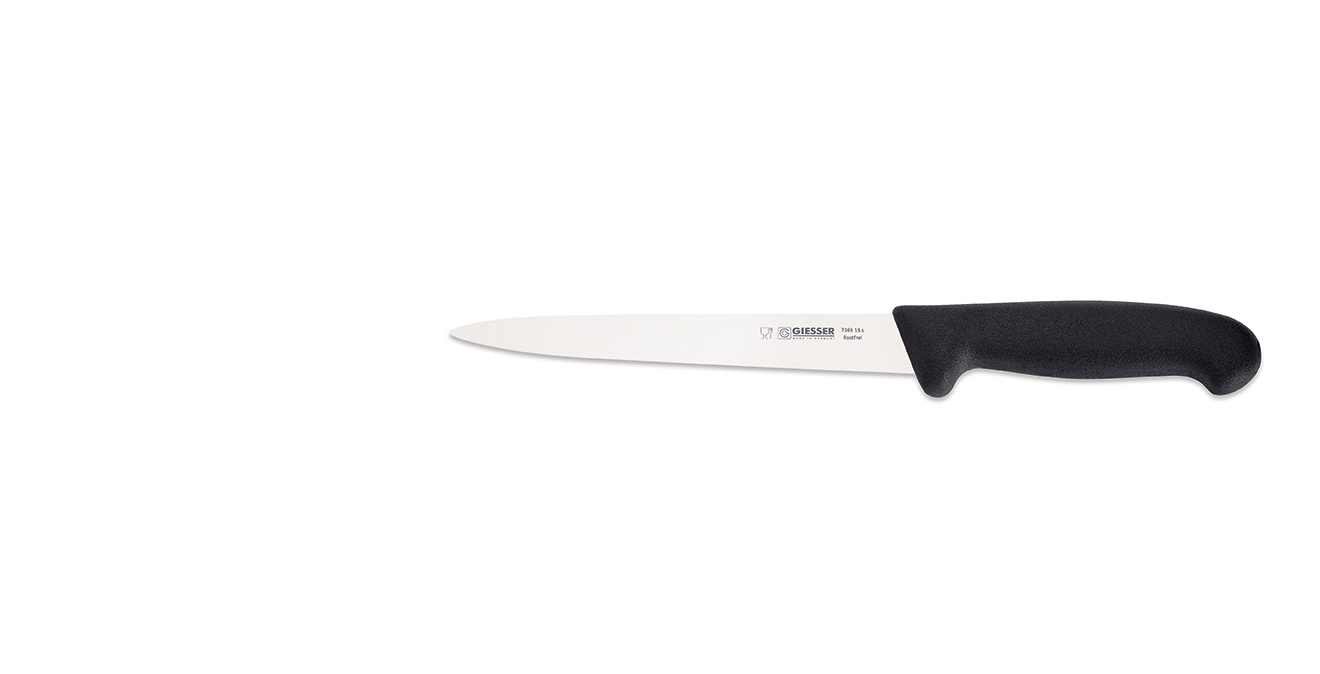 Filéző kés - 18 cm, fekete | GIESSER MESSER 7365 18