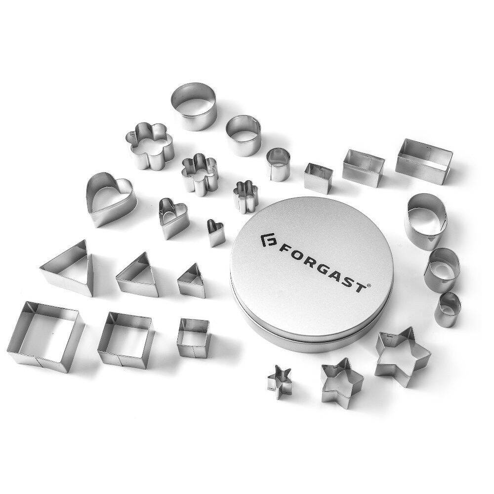 Kiszúróforma készlet geometriai alakzatokhoz - 24 db-os készlet | FORGAST FG11241