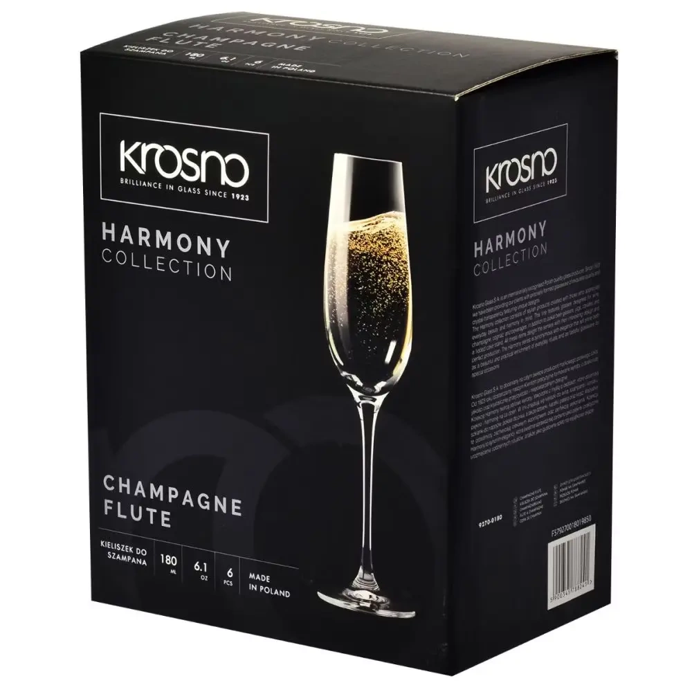 Pezsgőspoharak, Harmony, 200 ml - 6 darabos készlet | KROSNO F579270018019850