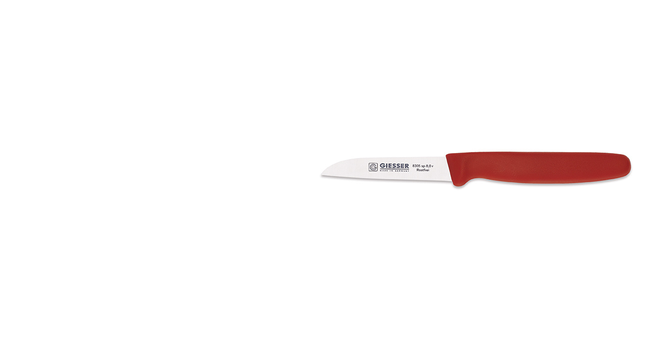 Kés zöldségekhez - 8 cm, piros | GIESSER MESSER 8305 sp 8,0 r