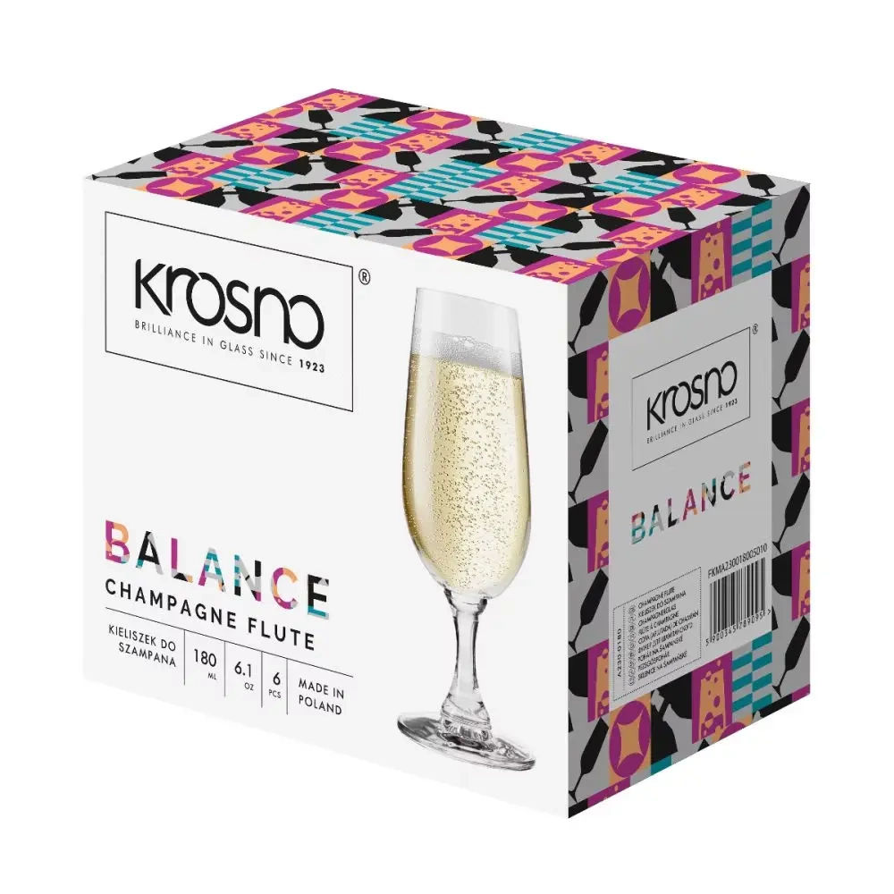 Pezsgőspoharak Balance, 190 ml - 6 darabos készlet | KROSNO FKMA230018005010