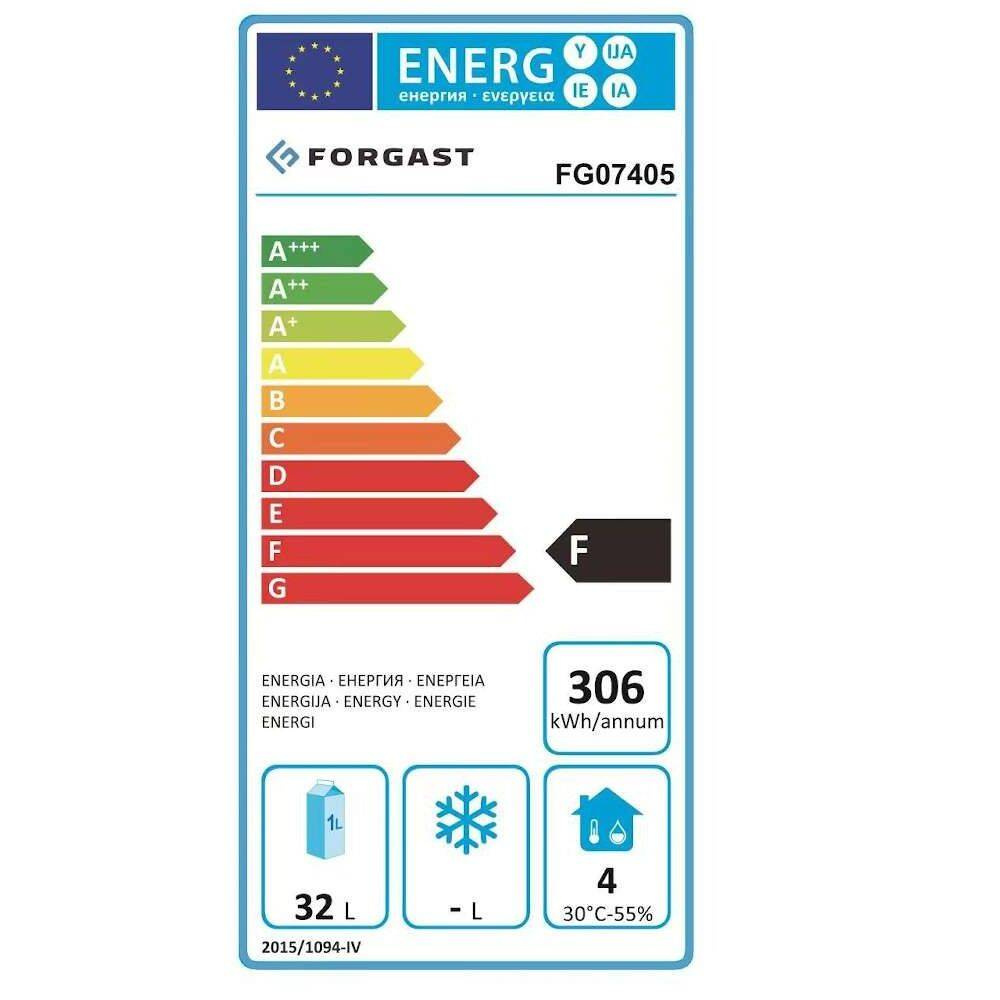 Hűtött üveg fedeles feltétpult Forgast 5 GN 1/4 | FORGAST FG07405