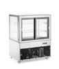 Hűtött bemutatóvitrin 2 polcos, 300 l, rozsdamentes acél, LED, 0-6°C | ARKTIC 233337