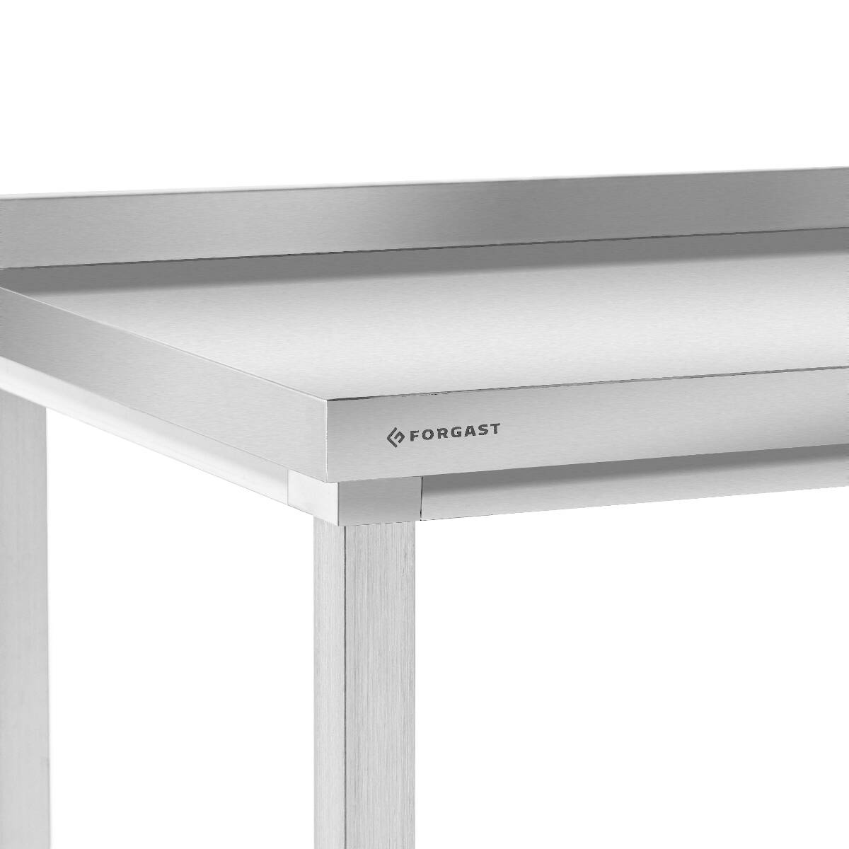 Fal mellé állítható asztal polccal 60x60x85 cm csavarozott | FORGAST FG15330