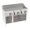 Elektromos grilllap, sima, krómozott, nyitott alépítményen, 120 cm, 400V Tecno74 | TECNOINOX 716208