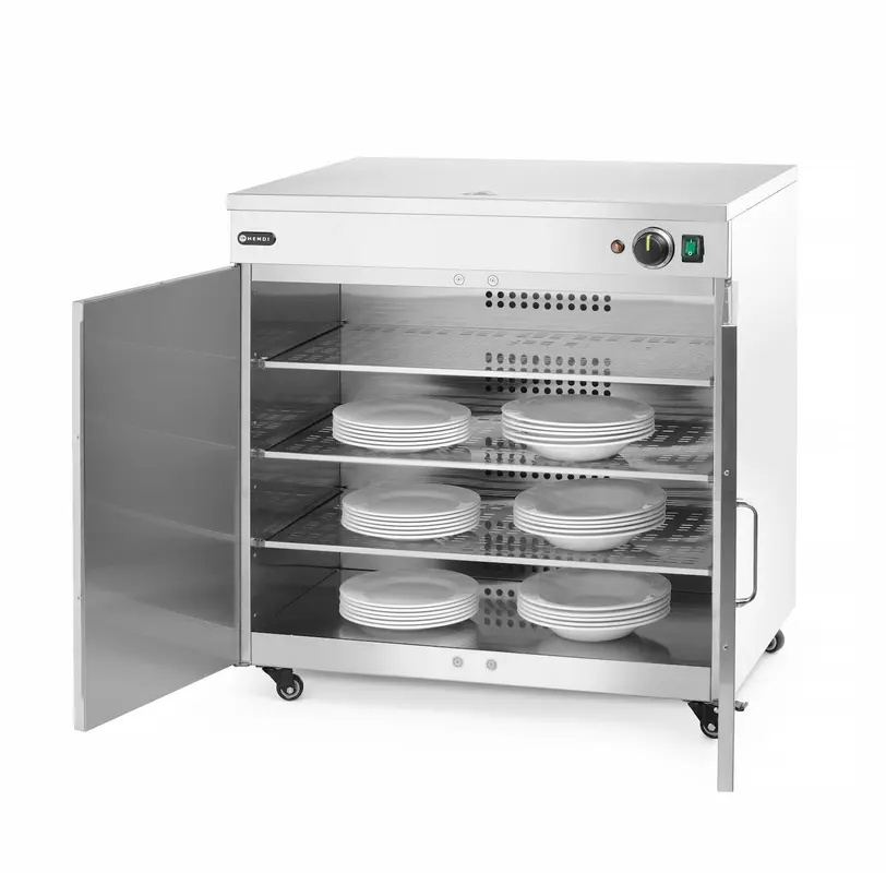 Tányérmelegítő dupla, 108 db, rozsdamentes acél, 0,8 kW | HENDI 250174