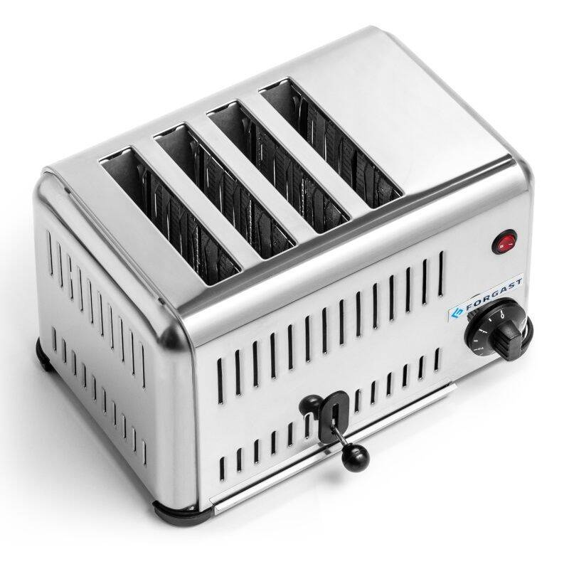 Kenyérpirító 4 nyílással, rozsdamentes acél, 2,3 kW | FORGAST FG09805