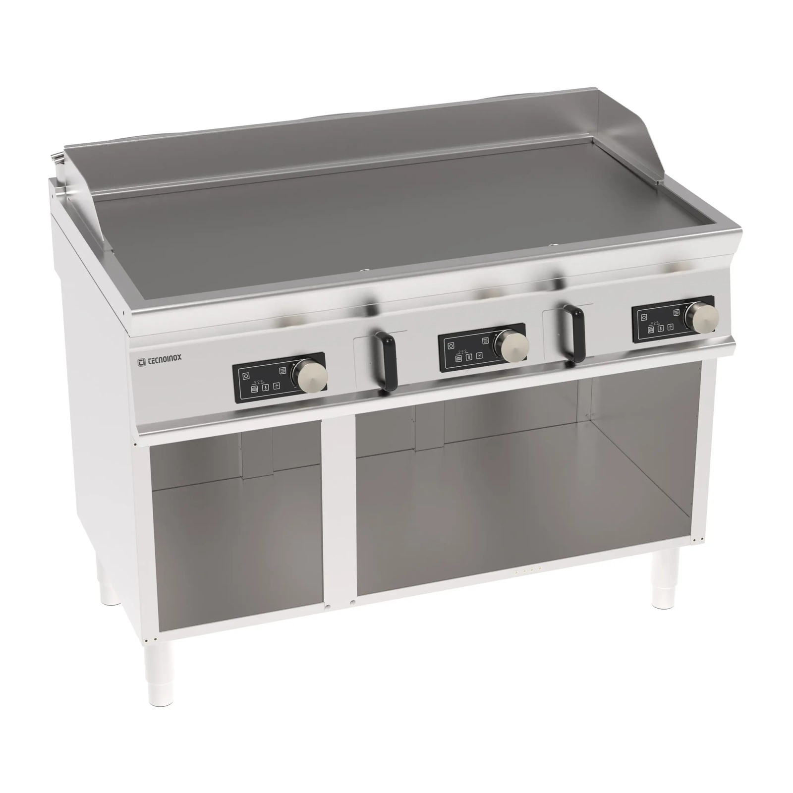 Elektromos grilllap, elektronikus vezérlés, sima, nyitott alépítményen, 120 cm, 400V Tecno74 | TECNOINOX 716246