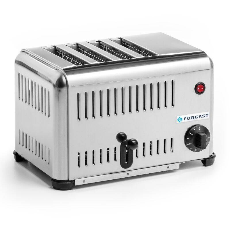 Kenyérpirító 4 nyílással, rozsdamentes acél, 2,3 kW | FORGAST FG09805