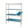Szabadon álló 4 polcos állvány, mélysége 60 cm, 3PD-64+8P-156 | ALUSHELF 60179