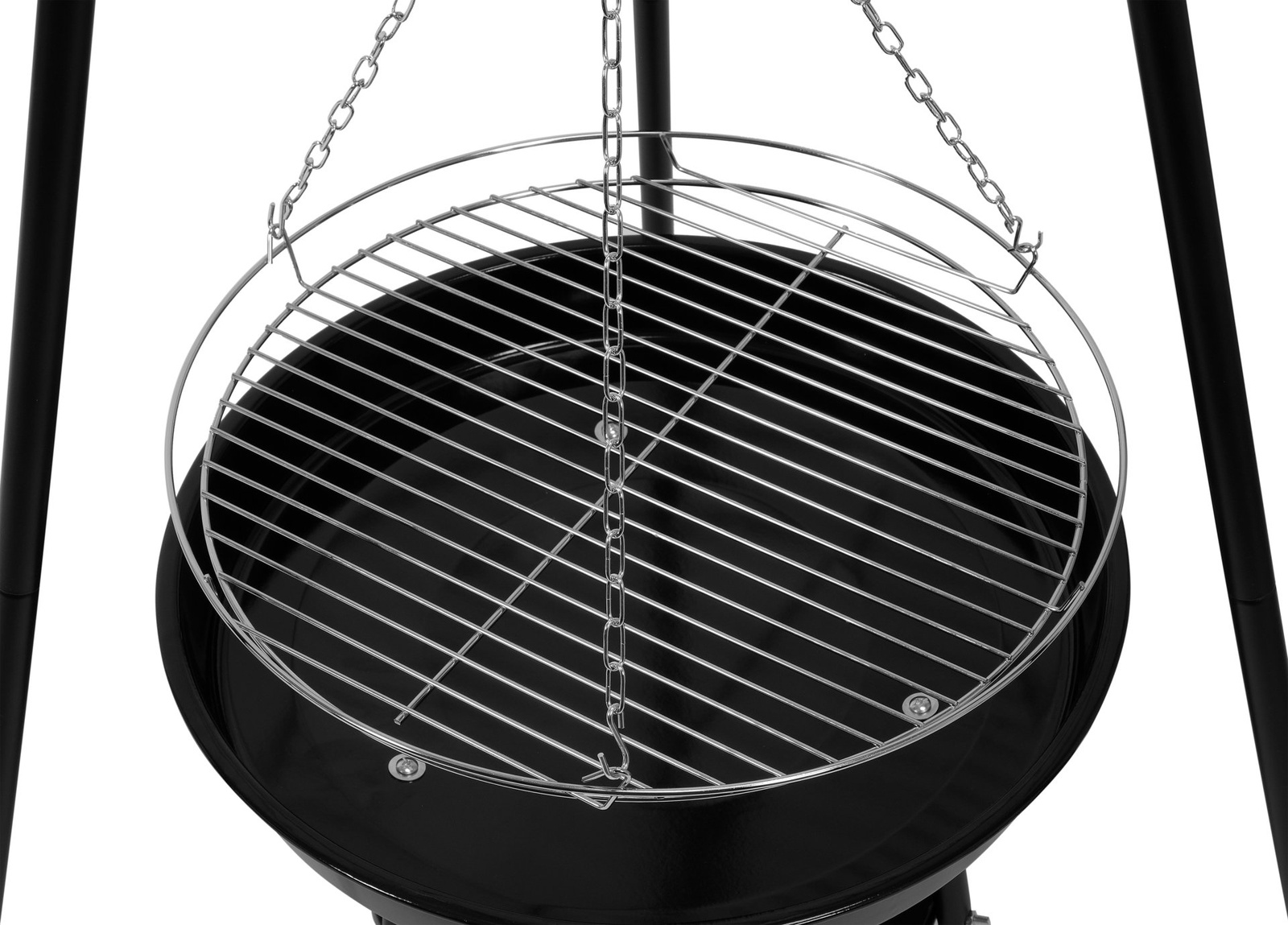 Függő grill acél tűztállal, 46 cm-es grillráccsal | LUND 99903