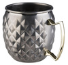 Moscow Mule bögre, vintage acél, 9,5 cm átmérő, 500 ml | APS 93333