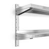 Rozsdamentes acél dupla fali polc 120x30x55 cm | FORGAST FG15002