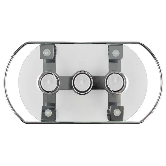 Asztali melegítőteamécsessel, krómozott fém, üveg | APS 35065