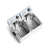 Elektromos olajsütő 2 medencés 2x8 l, 2x3.2 kW, 230 V | FORGAST FG09028