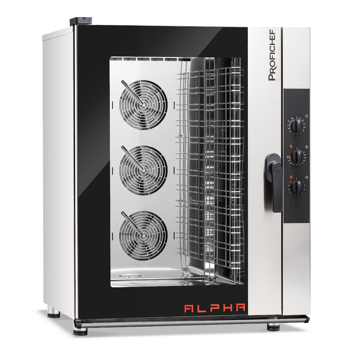 Elektromos kombi pároló sütő Alpha 12 GN 1/1, kézi vezérlés, 15,8 kW, 400 V | PROFICHEF PCA311012