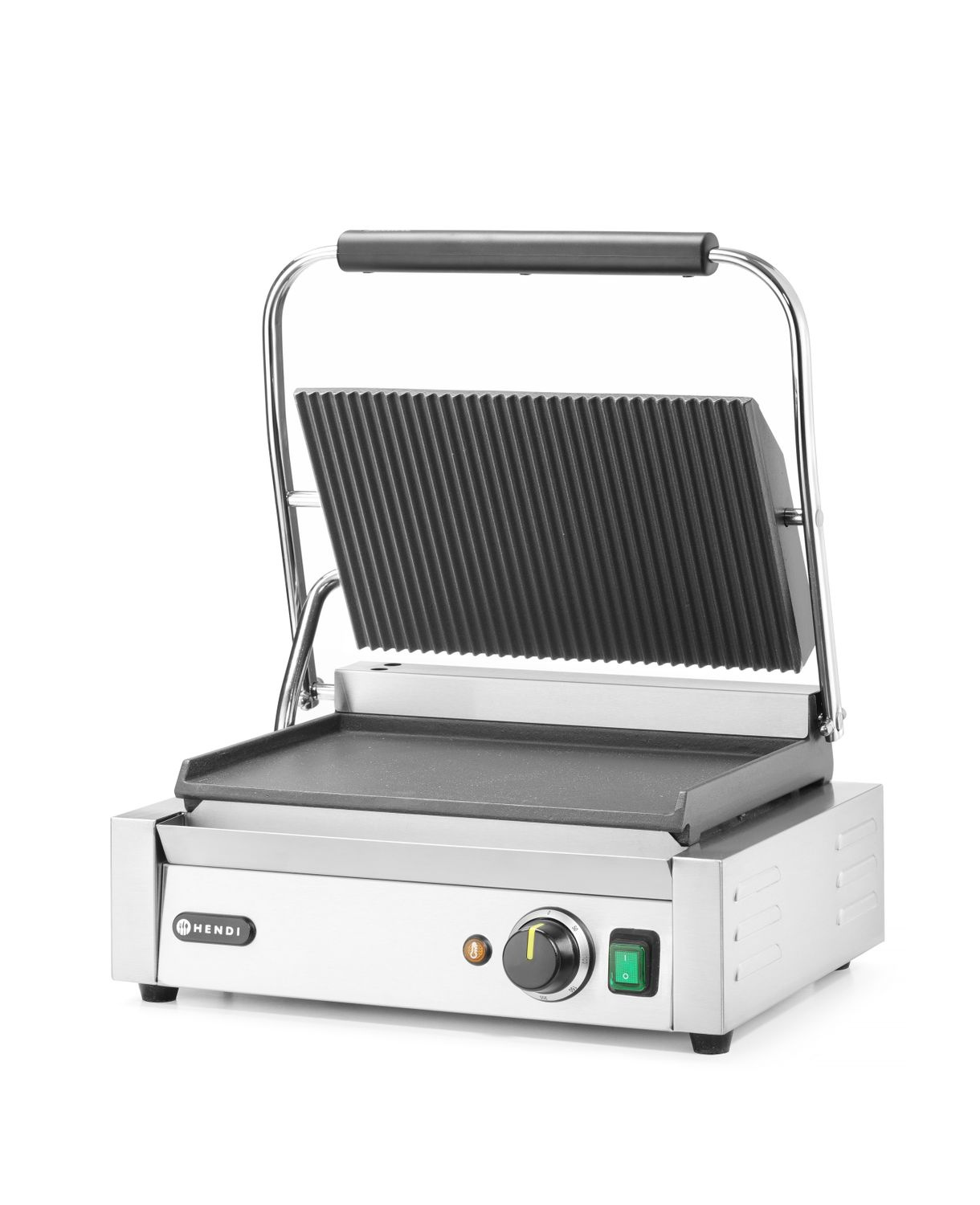 Kontakt Panini grill, sima-bordázott, lap 34 x 23 cm, 2,2 kW | HENDI 263662