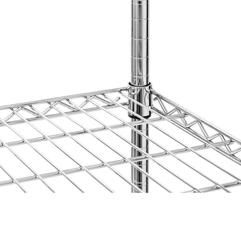 Krómacél raktári állvány, 4 polc, 152x45,5x180 cm összecsukható | FORGAST FG15134