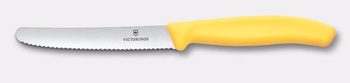 Paradicsomkés Swiss Classic, recés penge, sárga, 11 cm-es penge | VICTORINOX 6.7838.C1