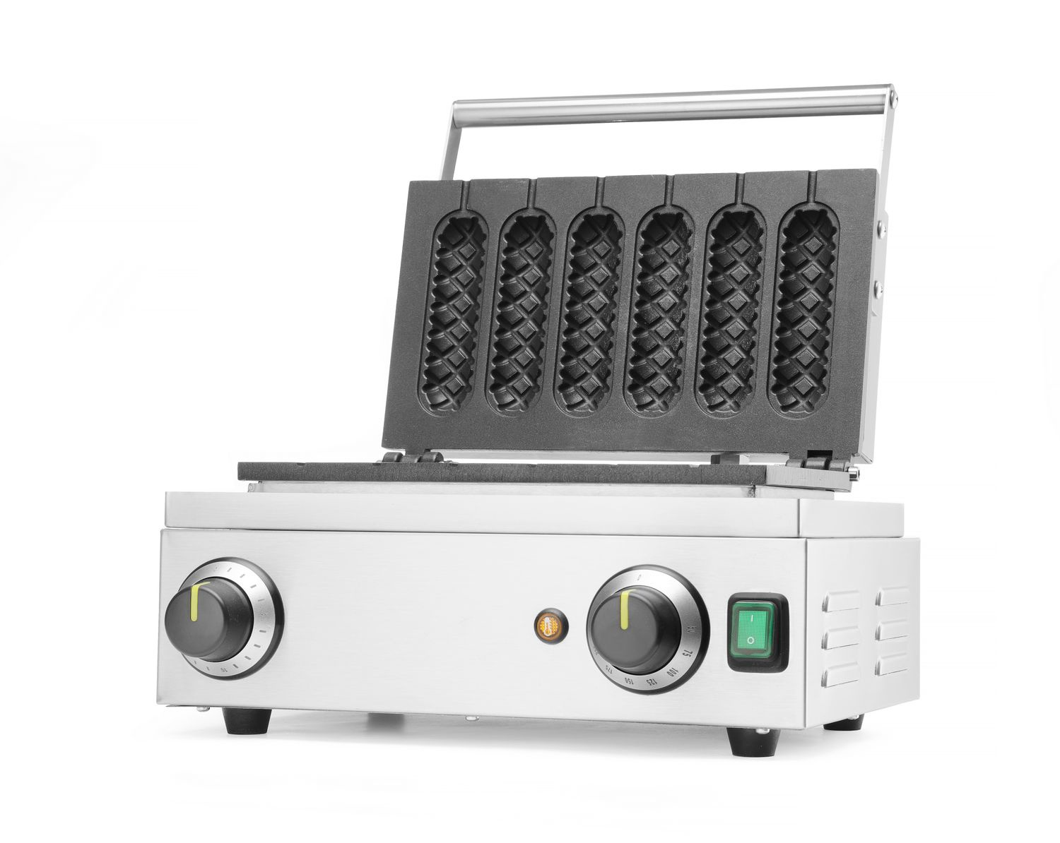 Elektromos Corn-Dog gofrisütő, 6 db, 1,55 kW, 230 V | HENDI 212189