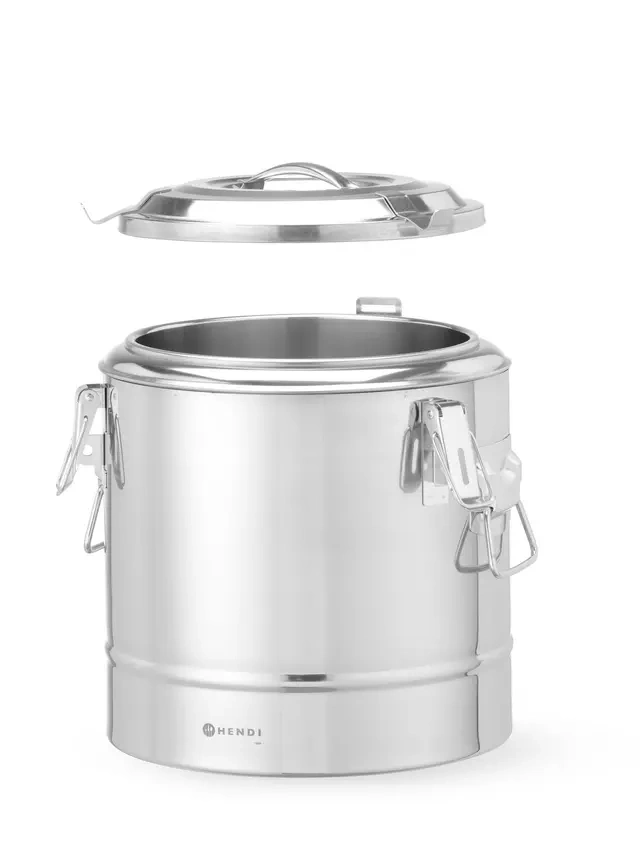 Termosz folyadékokhoz 11 l, rozsdamentes acél, átmérő 30 cm, magasság 34.5 cm | HENDI 708071