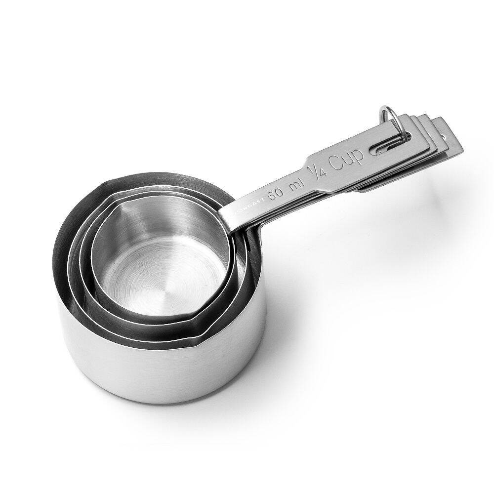 Rozsdamentes acél mérőkanál készlet, mérőpohár 60/80/125/250 ml | FORGAST FG11045