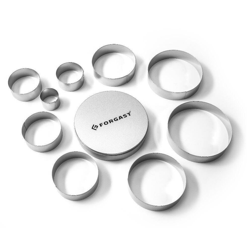 Kerek kiszúróforma készlet - 9 db-os készlet | FORGAST FG11233