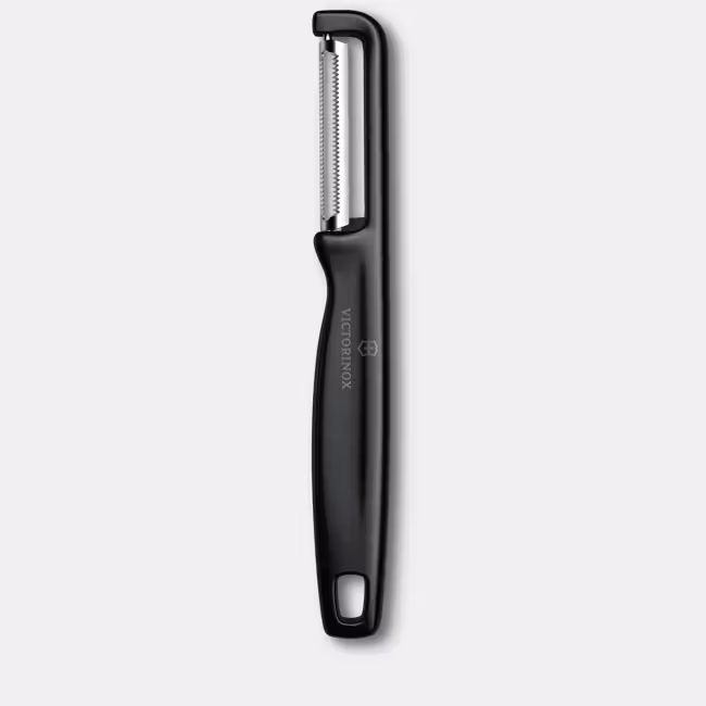 Hámozó kétoldalas IOTA fogazott pengével, fekete | VICTORINOX 6.0943.3