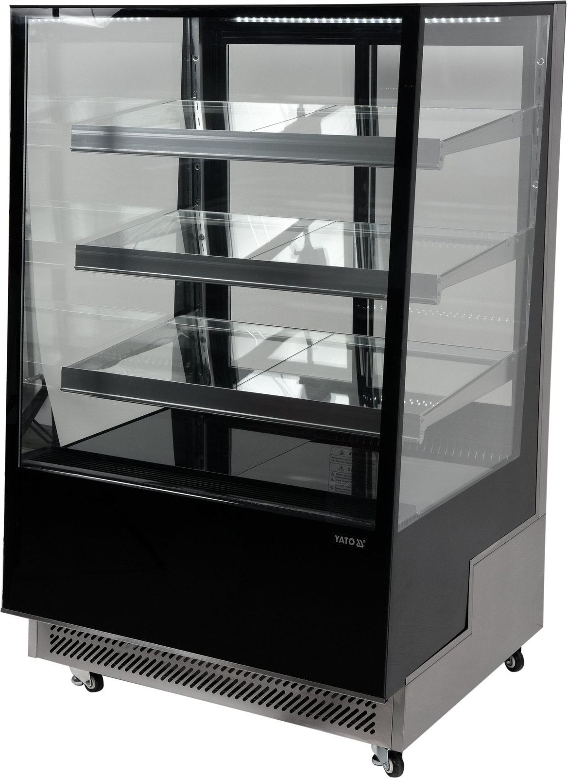Hűtött bemutatóvitrin fekete 400 l | YATO YG-05045