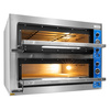 Pizza sütő 2 kamrás, 2x6x36 cm, széles, 18 kW, 400 V | FORGAST FG09568