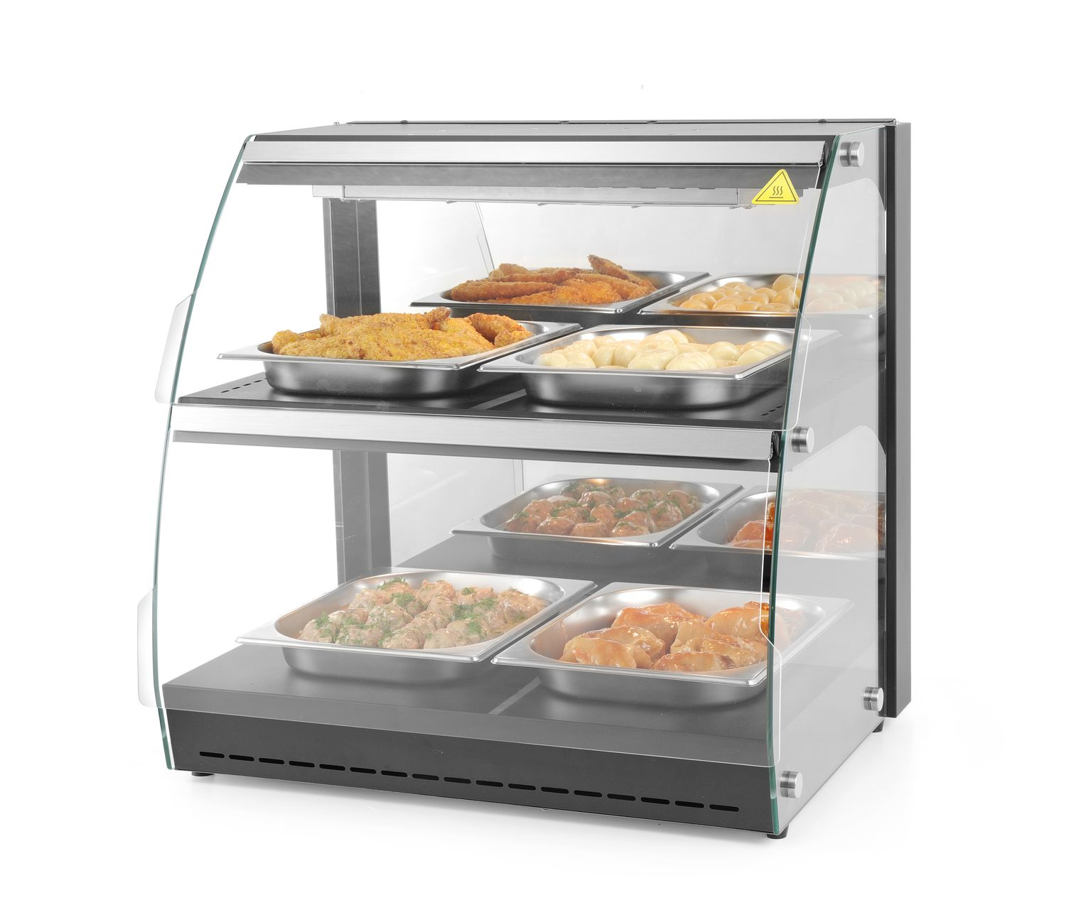 Melegentartó vitrin, kétszintes, 97 l, 0,56 kW | HENDI 233962