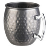 Bögre MOSCOW MULE koktélhoz, vintage kalapált acél, 9 cm átmérő, 500 ml | APS 93346