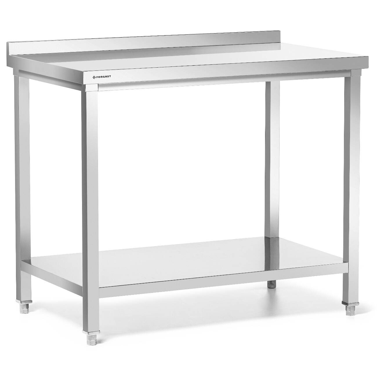 Fal mellé állítható asztal polccal 60x60x85 cm csavarozott | FORGAST FG15330